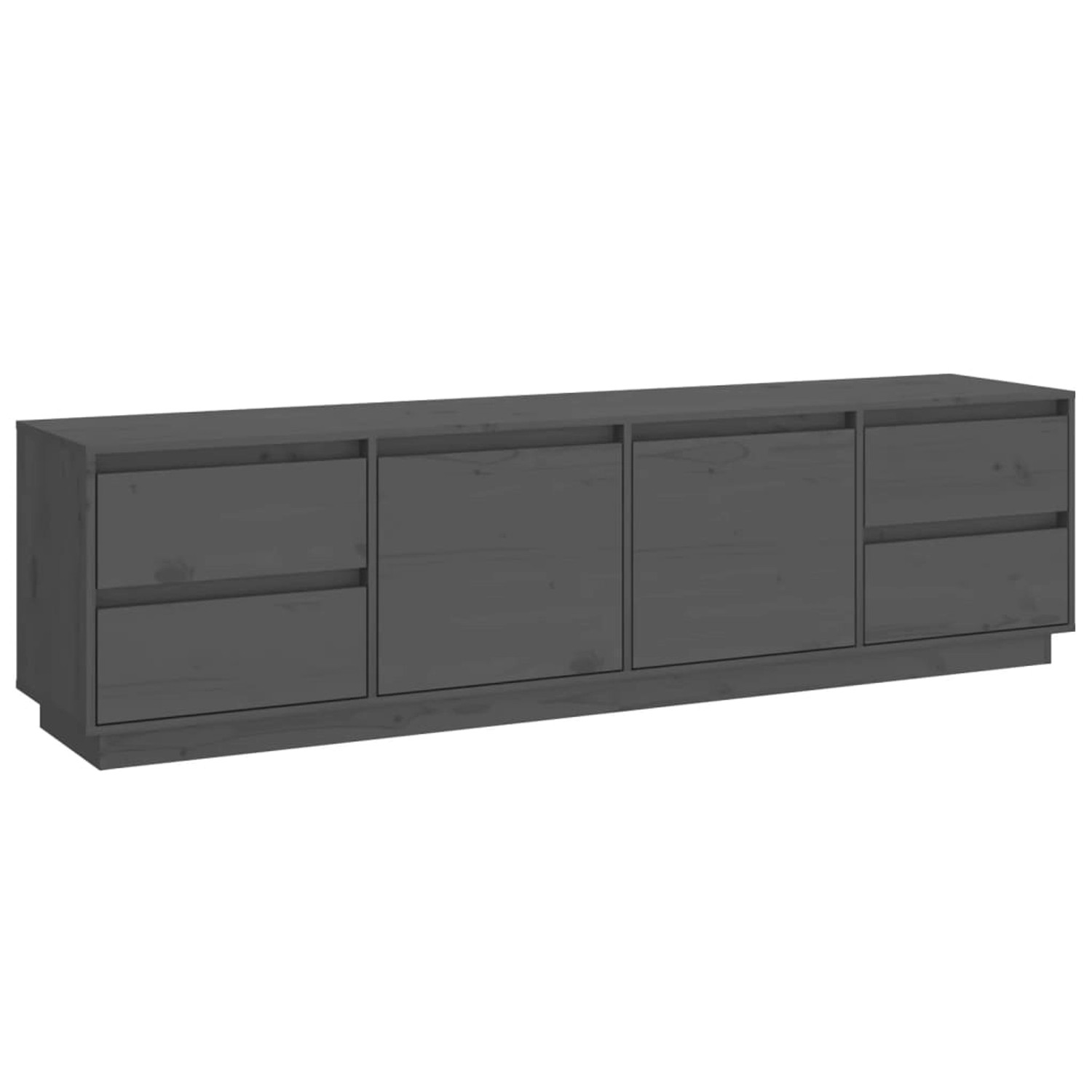 VidaXL TV-Schrank Grau 176x37x47,5 cm Massivholz Kiefür von VIDAXL