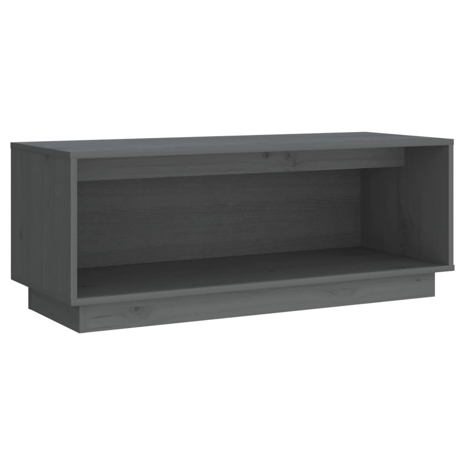 VidaXL TV-Schrank Grau 90x35x35 cm Massivholz Kiefür von VIDAXL