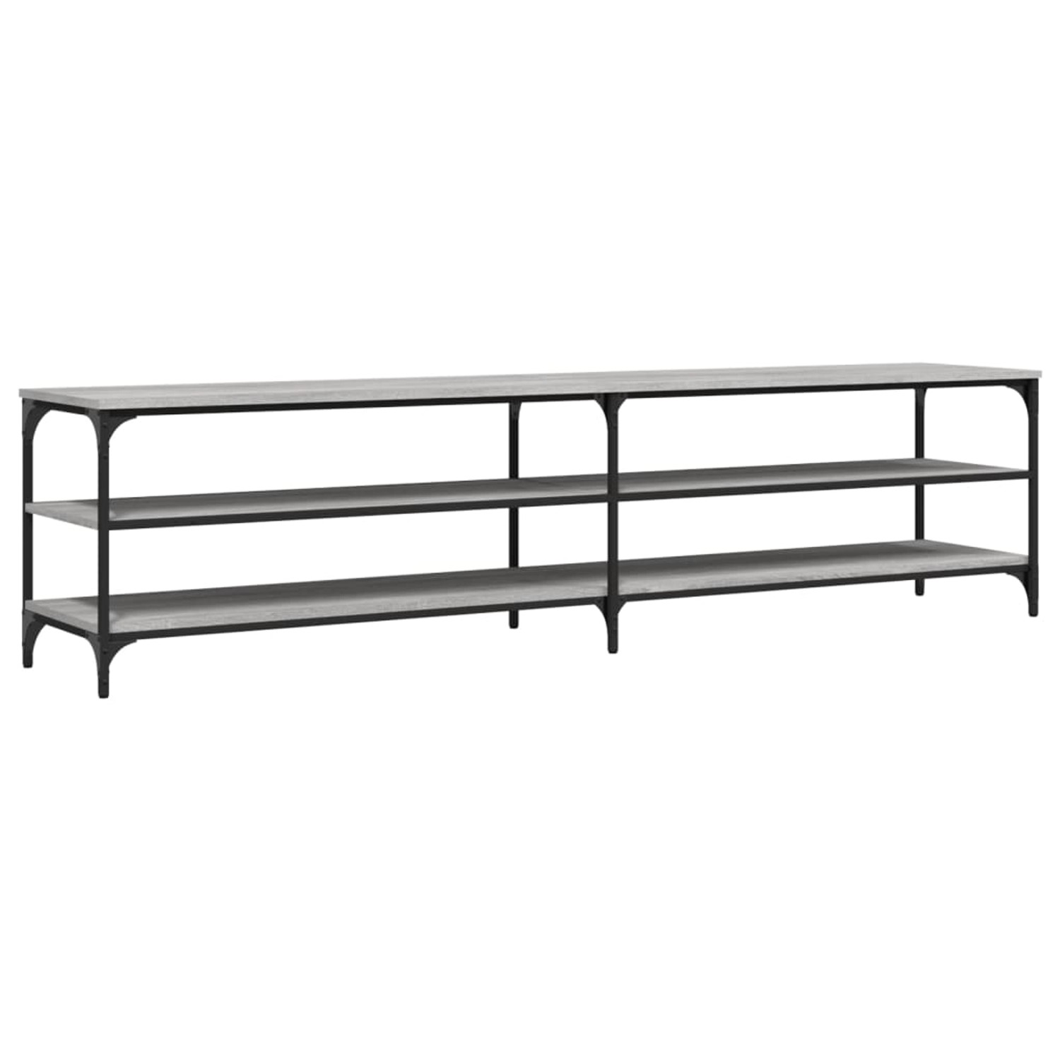 vidaXL TV-Schrank Grau Sonoma 200x30x50 cm Holzwerkstoff und Metall von VIDAXL