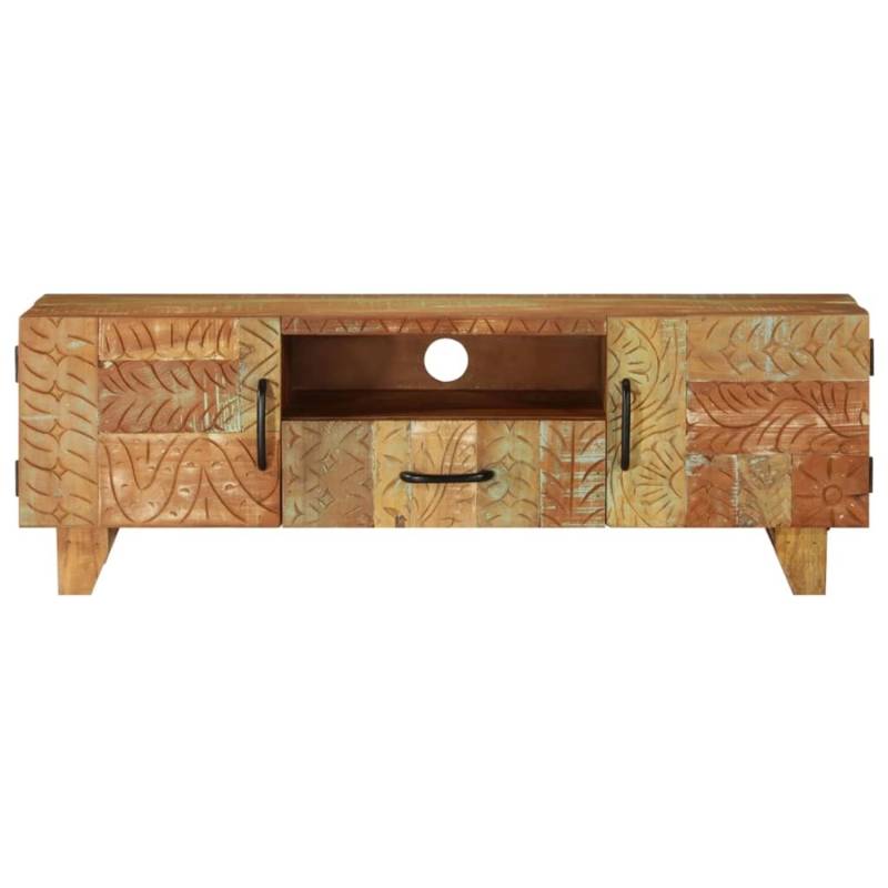 VidaXL TV-Schrank Handgeschnitzt 120x30x40 cm Altholz Massiv von VIDAXL