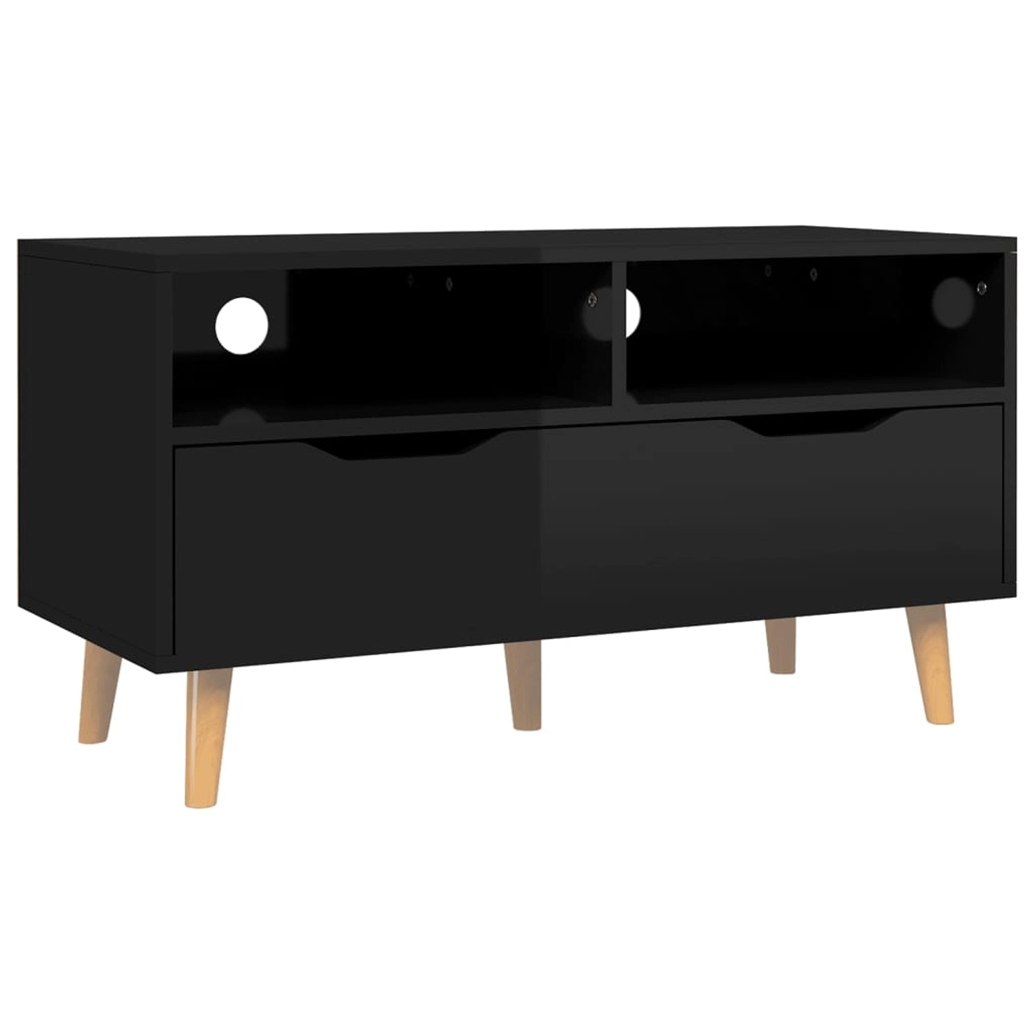 VidaXL TV-Schrank Hochglanz-Schwarz 90x40x48,5 cm Holzwerkstoff VidaXL TV-Schrank Hochglanz-Schwarz 90x40x48,5 cm Holzwerkstoff von VIDAXL