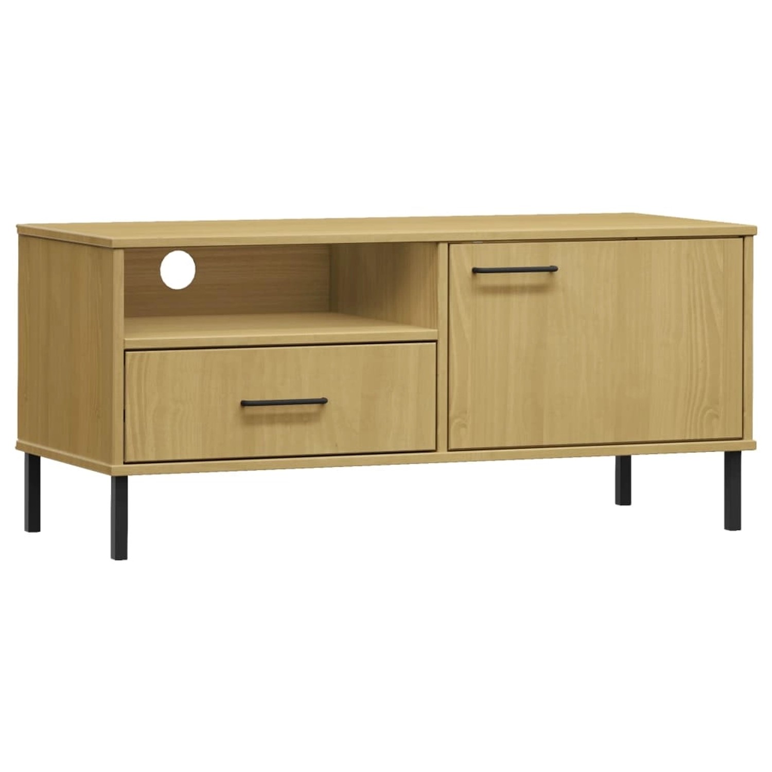 VidaXL TV-Schrank OSLO mit Metallbeinen Braun Massivholz Kiefür Modell 1 VidaXL TV-Schrank OSLO mit Metallbeinen Braun Massivholz Kiefür Modell 1 von VIDAXL