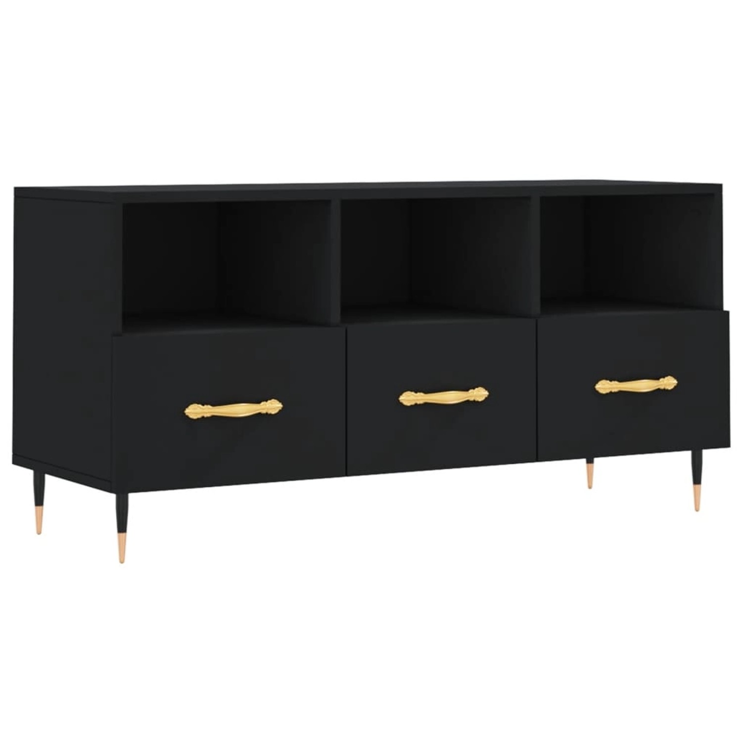 VidaXL TV-Schrank Schwarz 102x36x50 cm Holzwerkstoff Modell 4 VidaXL TV-Schrank Schwarz 102x36x50 cm Holzwerkstoff Modell 4 von VIDAXL