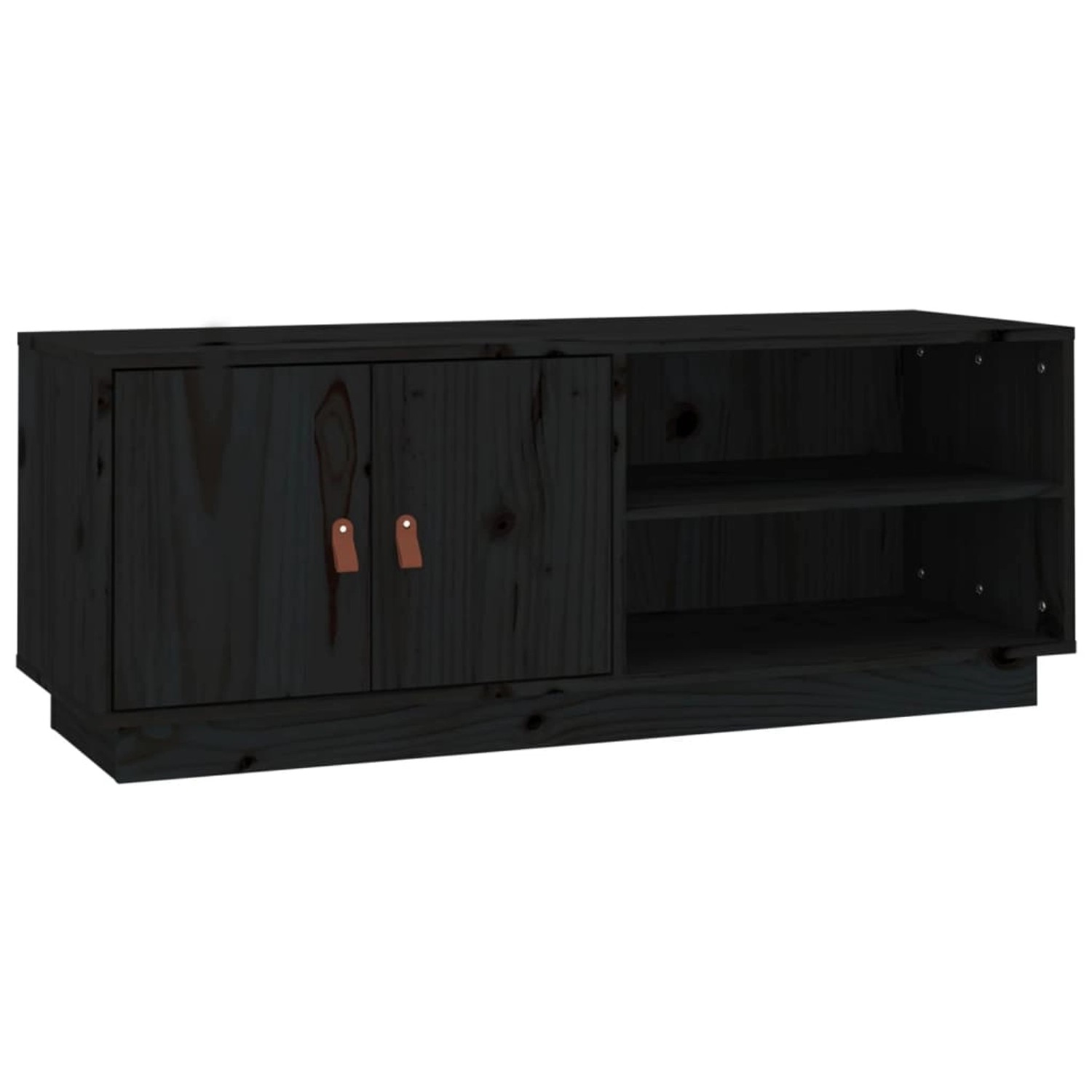 VidaXL TV-Schrank Schwarz 105x34x40 cm Massivholz Kiefür VidaXL TV-Schrank Schwarz 105x34x40 cm Massivholz Kiefür von VIDAXL