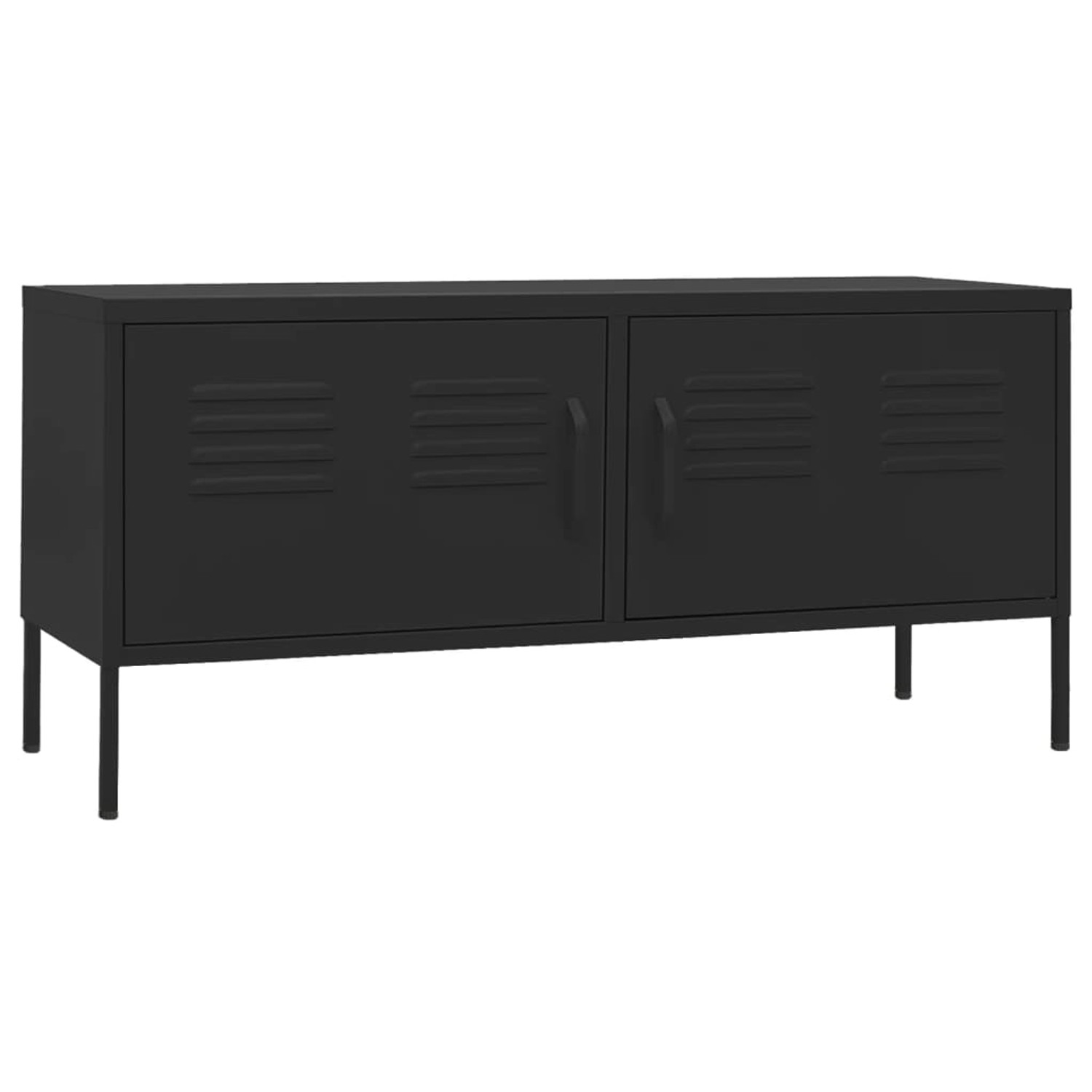VidaXL TV-Schrank Schwarz 105x35x50 cm Stahl Modell 1 VidaXL TV-Schrank Schwarz 105x35x50 cm Stahl Modell 1 von VIDAXL