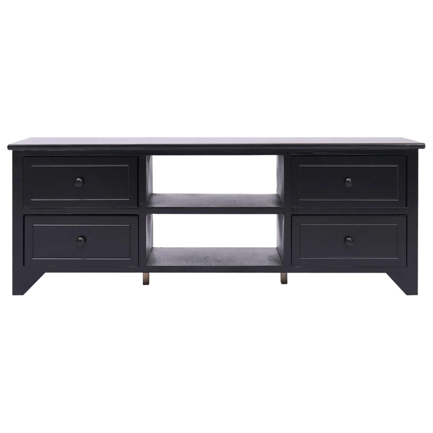 VidaXL TV-Schrank Schwarz 108x30x40 cm Massivholz Paulownia Modell 1 VidaXL TV-Schrank Schwarz 108x30x40 cm Massivholz Paulownia Modell 1 von VIDAXL
