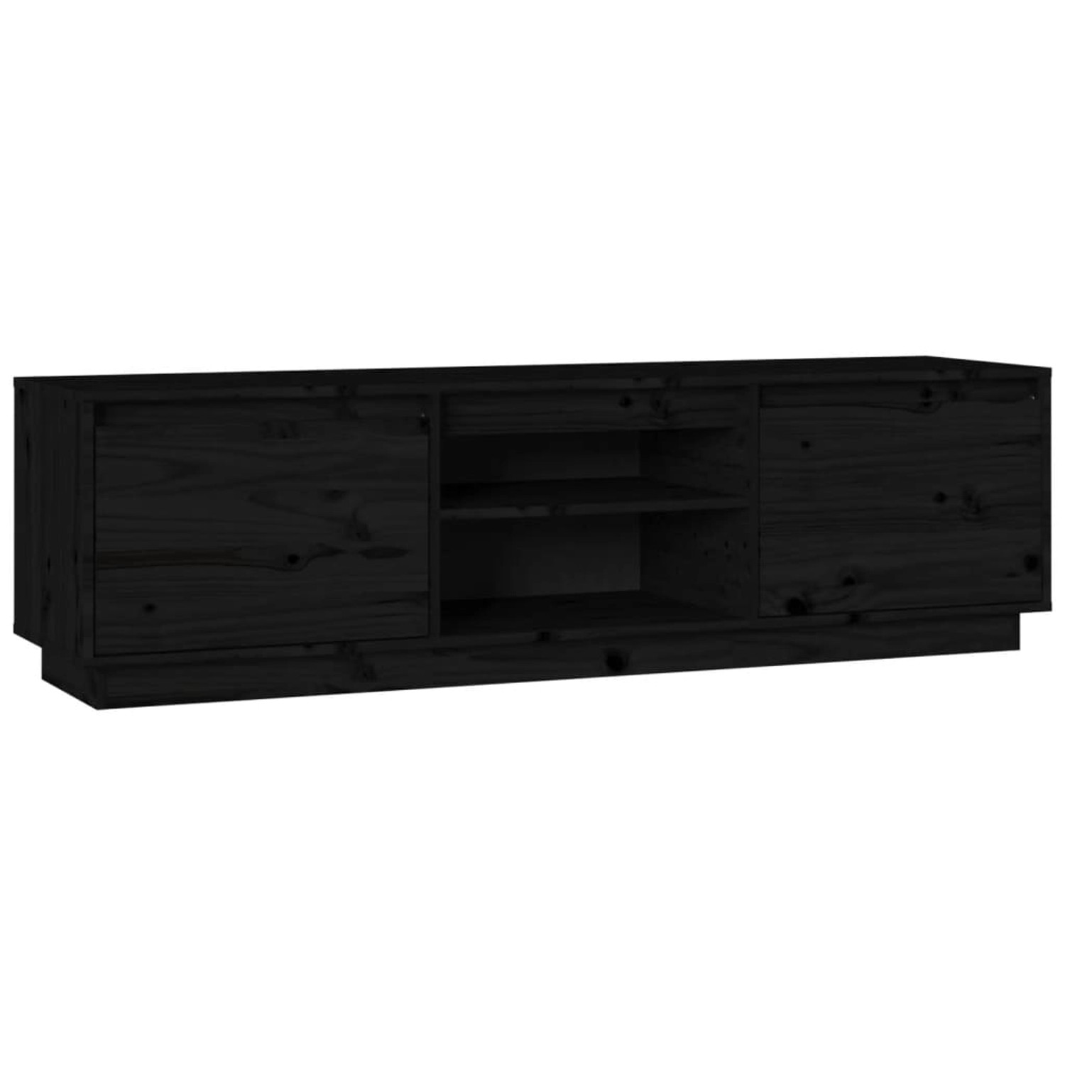 VidaXL TV-Schrank Schwarz 140x35x40 cm Massivholz Kiefür VidaXL TV-Schrank Schwarz 140x35x40 cm Massivholz Kiefür von VIDAXL