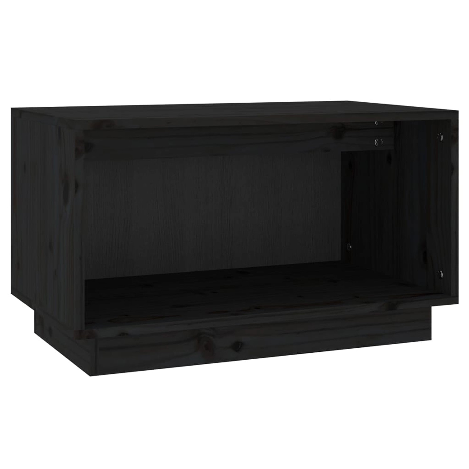 VidaXL TV-Schrank Schwarz 60x35x35 cm Massivholz Kiefür von VIDAXL