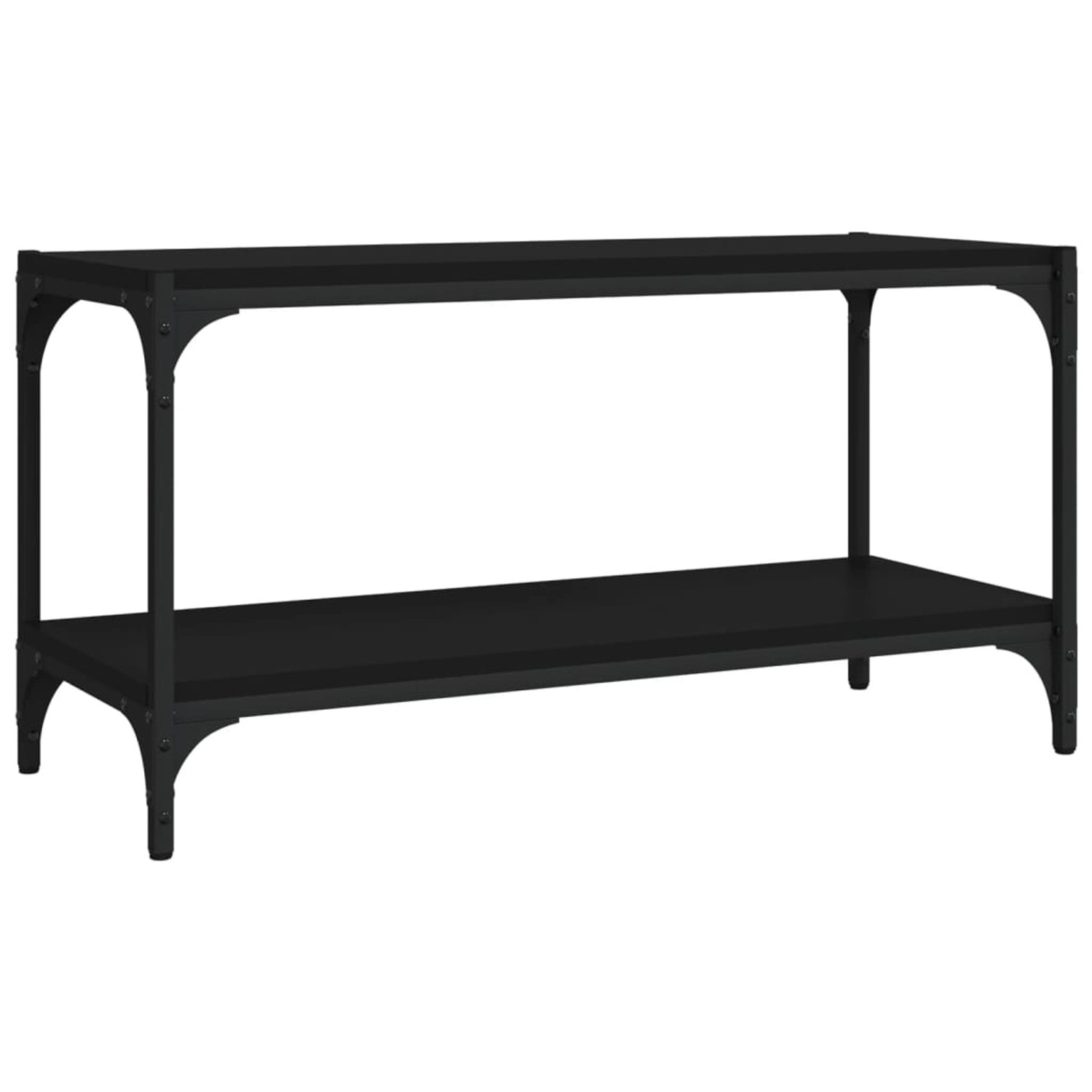 VidaXL TV-Schrank Schwarz 80x33x41 cm Holzwerkstoff und Stahl von VIDAXL