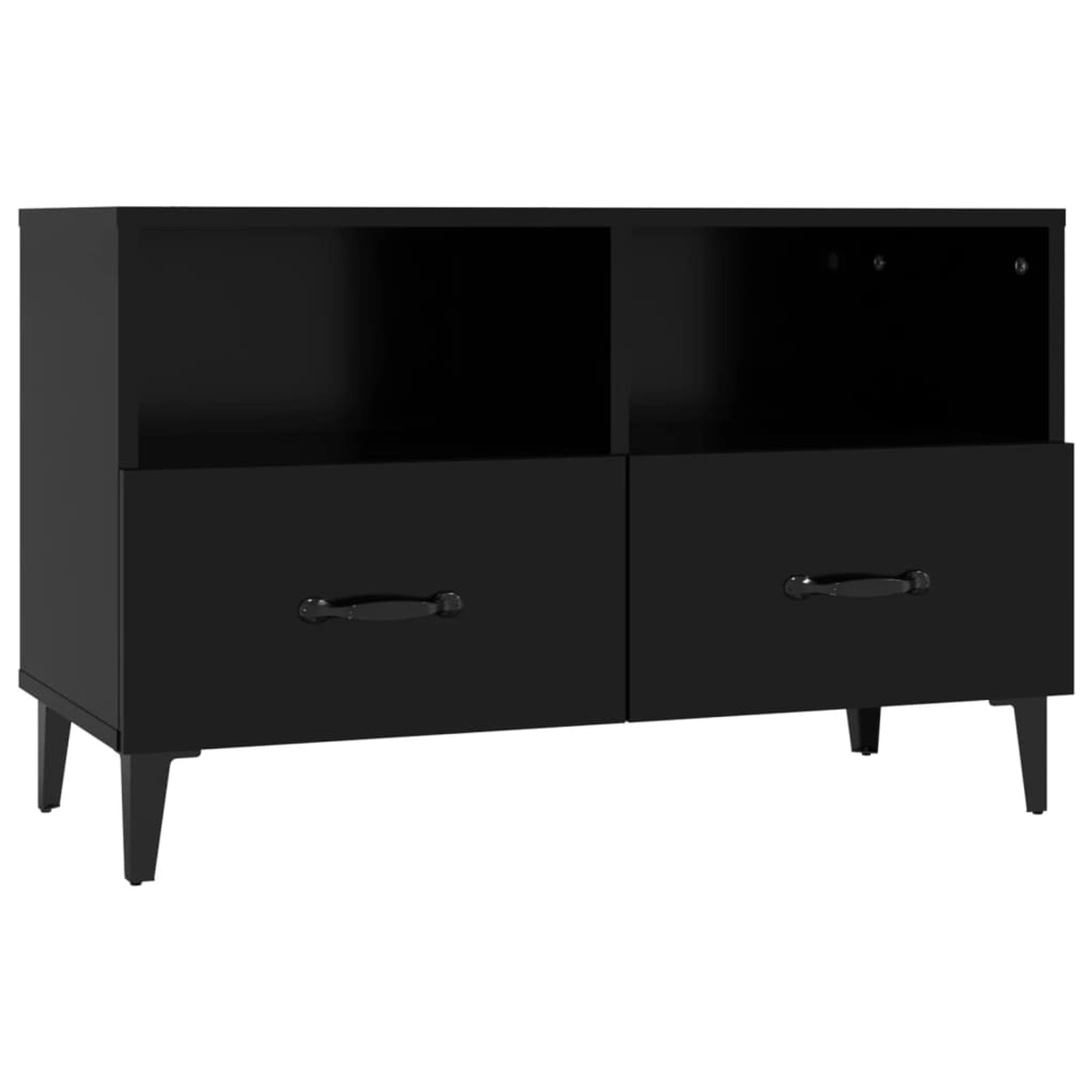 VidaXL TV-Schrank Schwarz 80x36x50 cm Holzwerkstoff Modell 2 VidaXL TV-Schrank Schwarz 80x36x50 cm Holzwerkstoff Modell 2 von VIDAXL