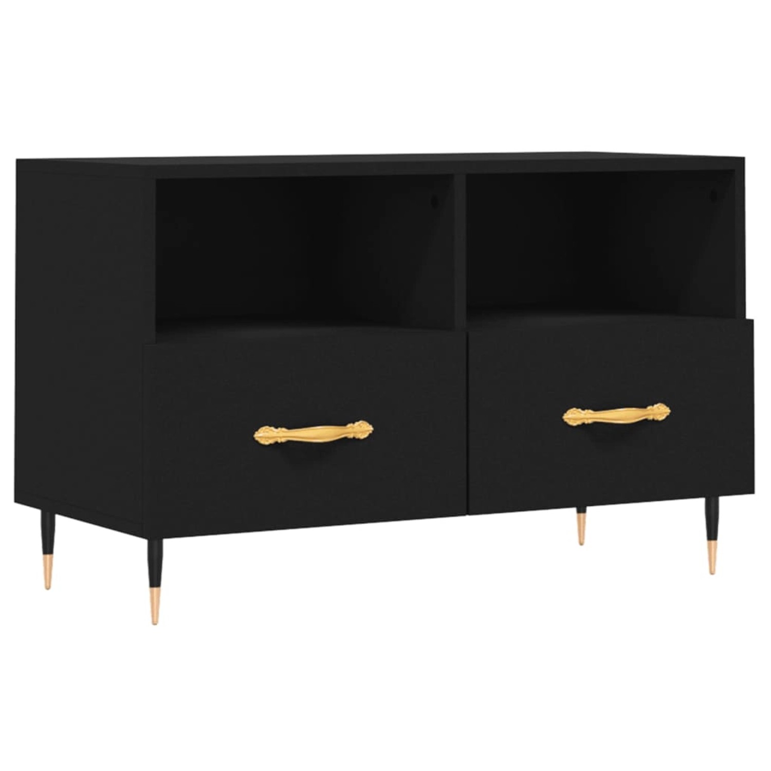 VidaXL TV-Schrank Schwarz 80x36x50 cm Holzwerkstoff Modell 6 VidaXL TV-Schrank Schwarz 80x36x50 cm Holzwerkstoff Modell 6 von VIDAXL