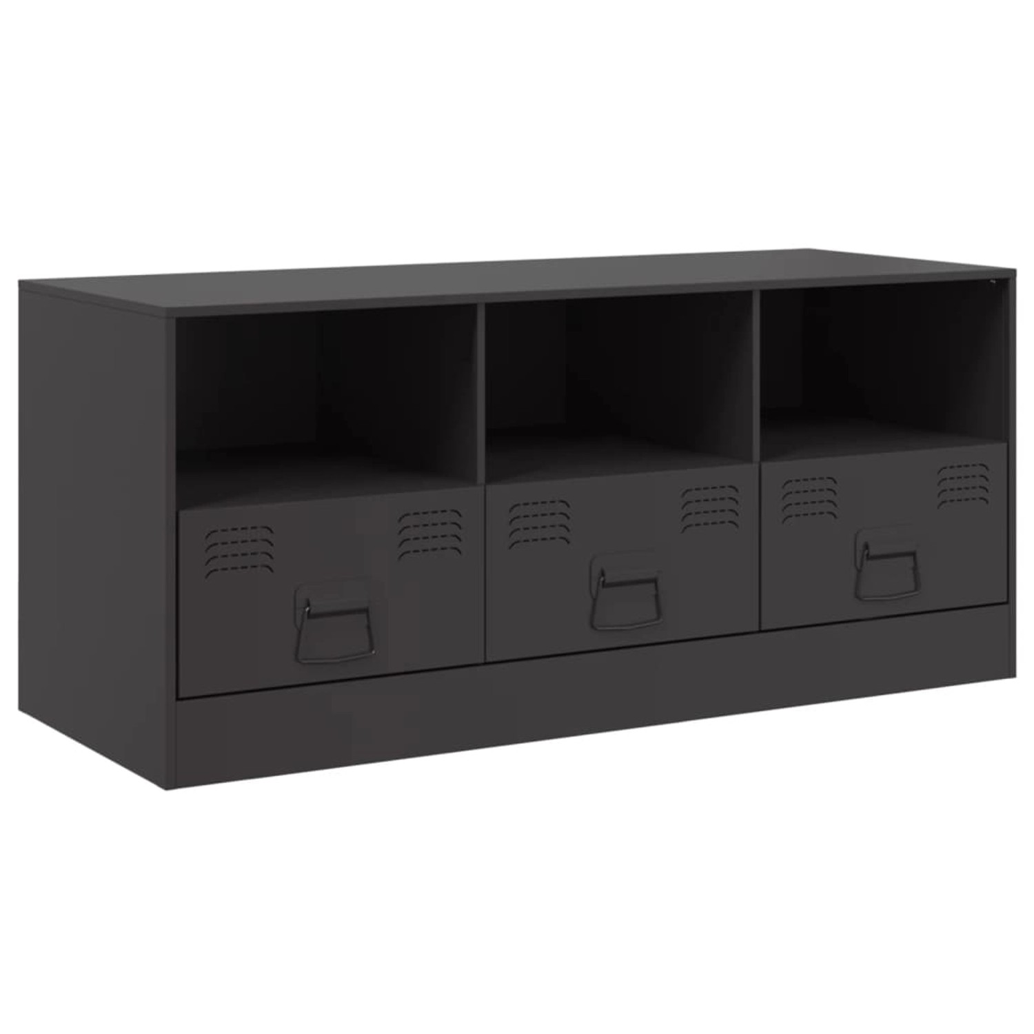 VidaXL TV-Schrank Schwarz 99x39x44 cm Stahl Modell 2 VidaXL TV-Schrank Schwarz 99x39x44 cm Stahl Modell 2 von VIDAXL