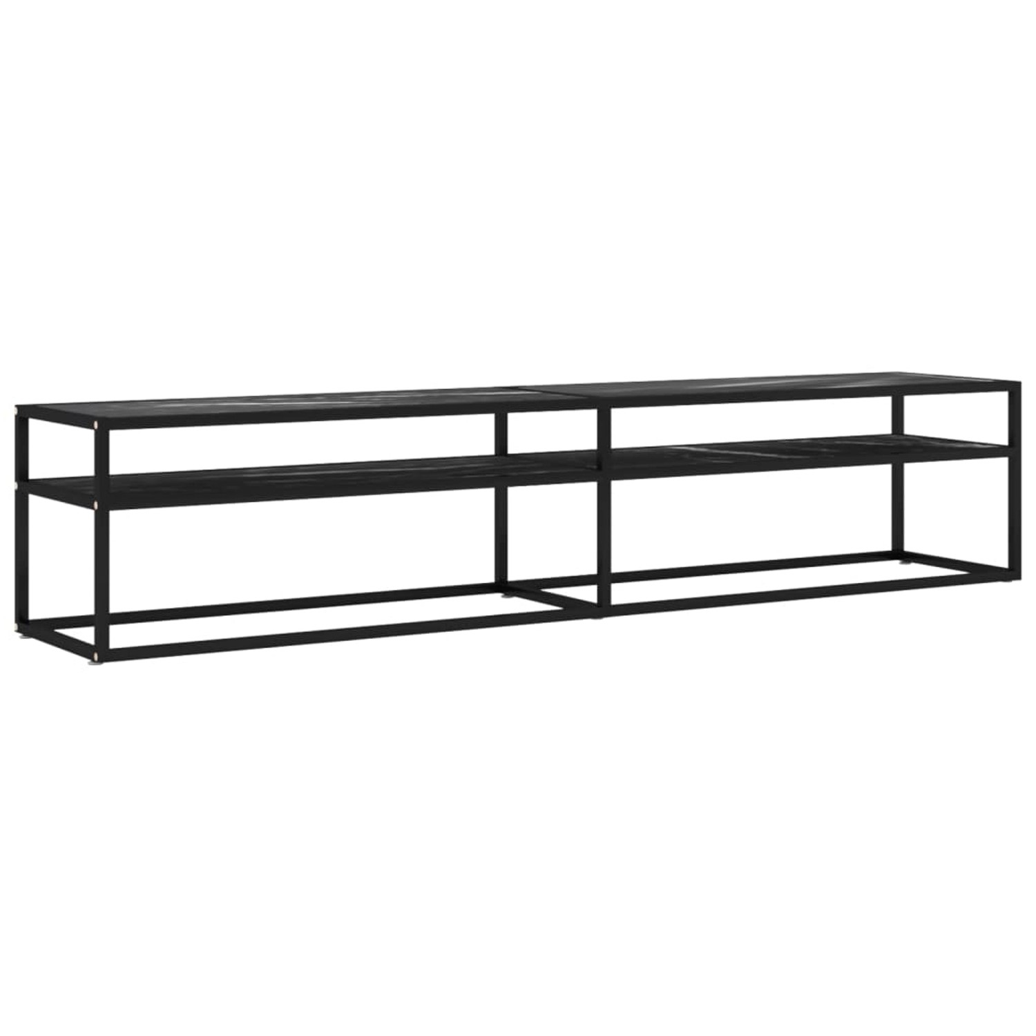 VidaXL TV-Schrank Schwarz Marmor-Optik 200x40x40,5 cm Hartglas VidaXL TV-Schrank Schwarz Marmor-Optik 200x40x40,5 cm Hartglas von VIDAXL