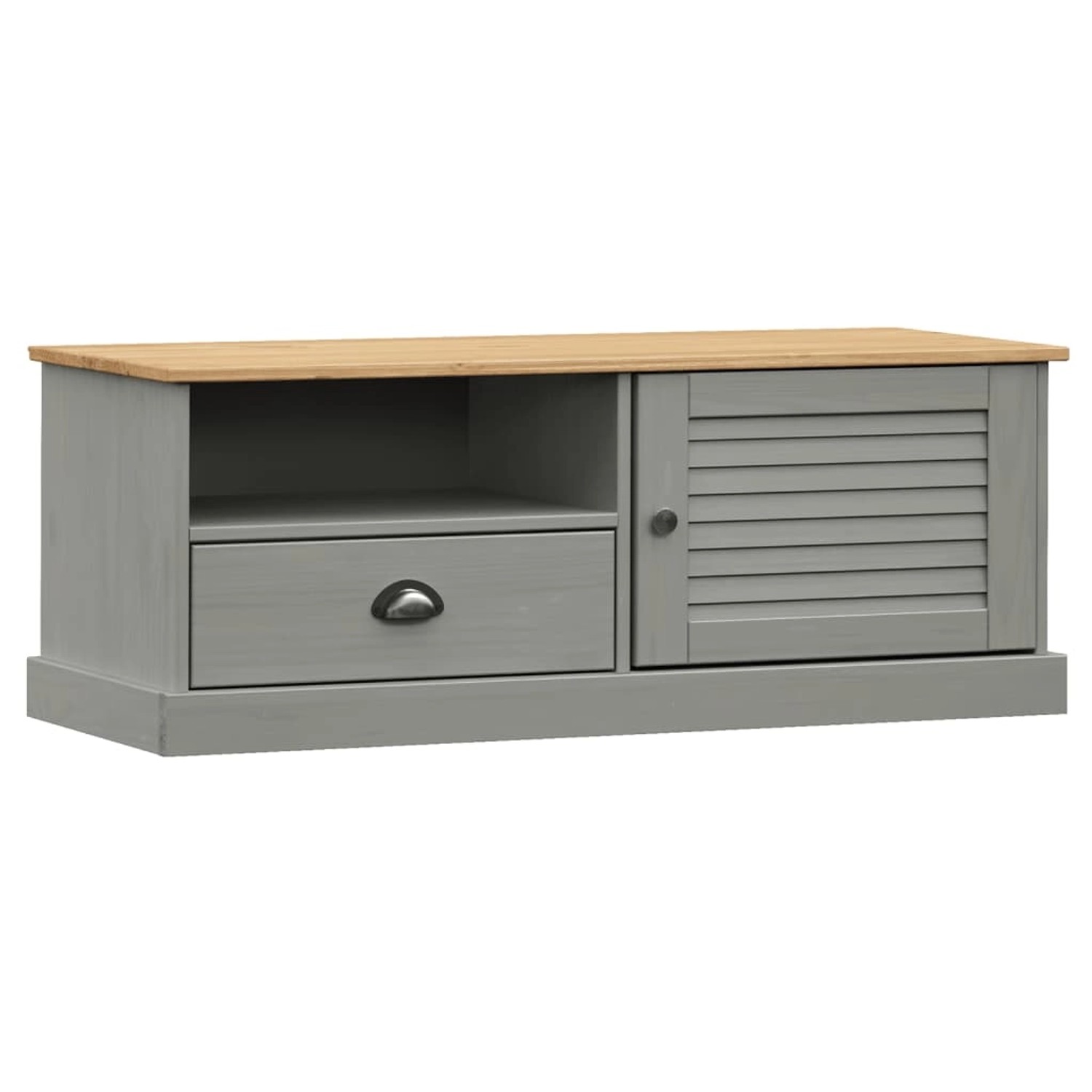 VidaXL TV-Schrank VIGO Grau 106x40x40 cm Massivholz Kiefür von VIDAXL