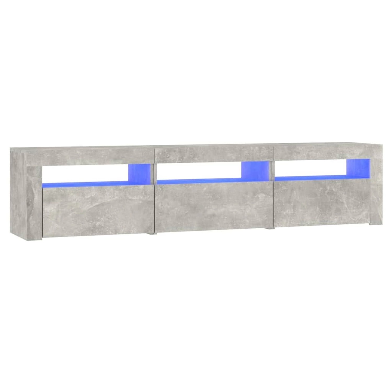 VidaXL TV-Schrank mit LED-Leuchten Betongrau 180x35x40 cm 1 von VIDAXL
