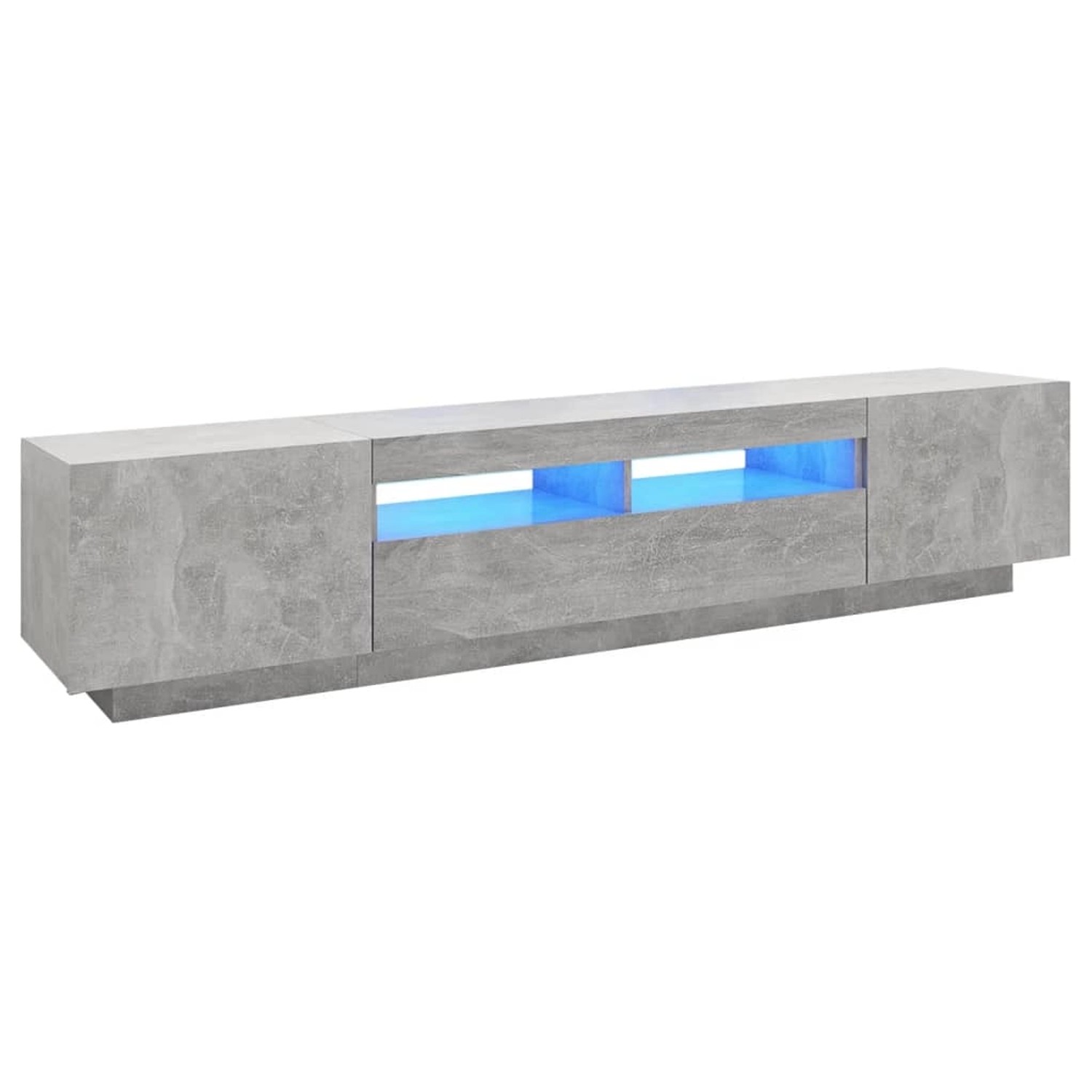 VidaXL TV-Schrank mit LED-Leuchten Betongrau 200x35x40 cm von VIDAXL