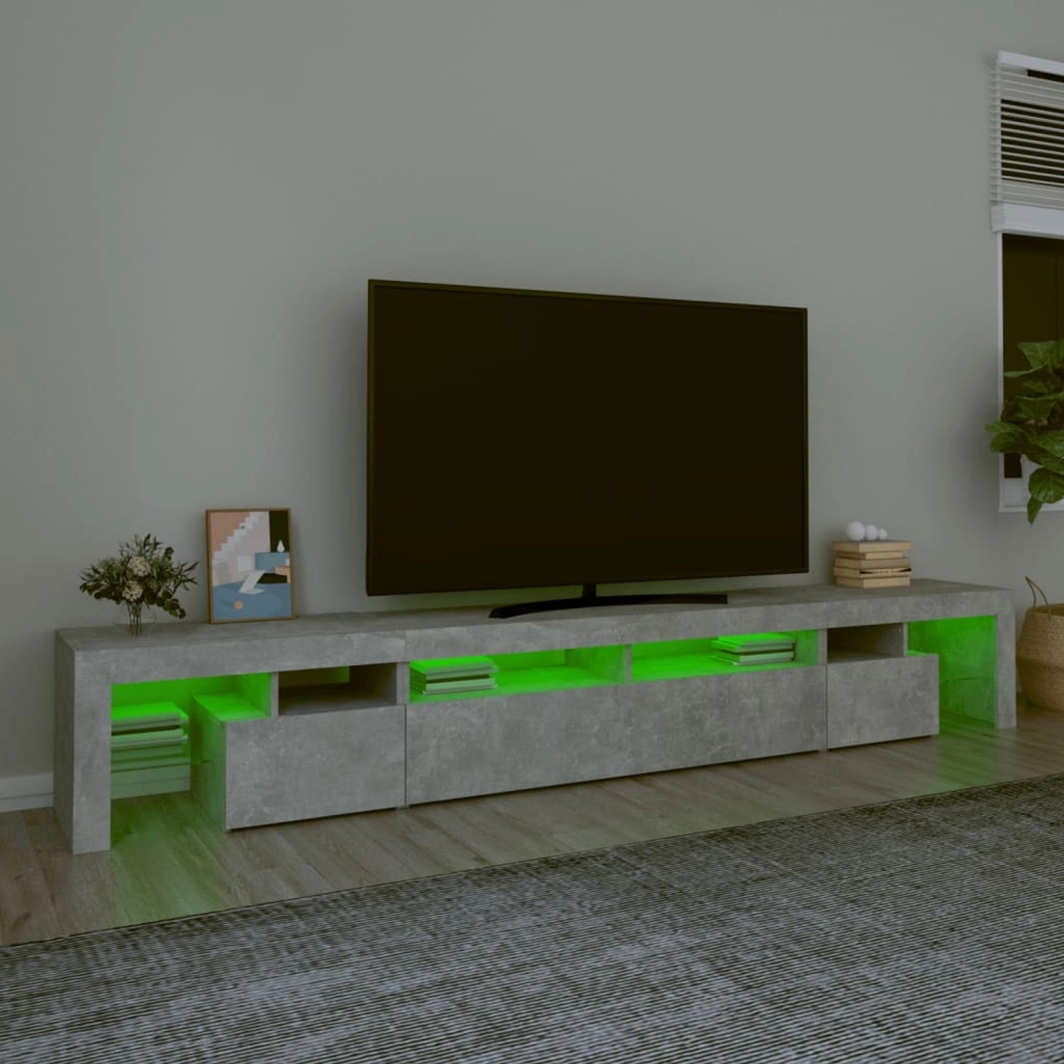 VidaXL TV-Schrank mit LED-Leuchten Betongrau 260x36,5x40 cm Modell 1 VidaXL TV-Schrank mit LED-Leuchten Betongrau 260x36,5x40 cm Modell 1 von VIDAXL