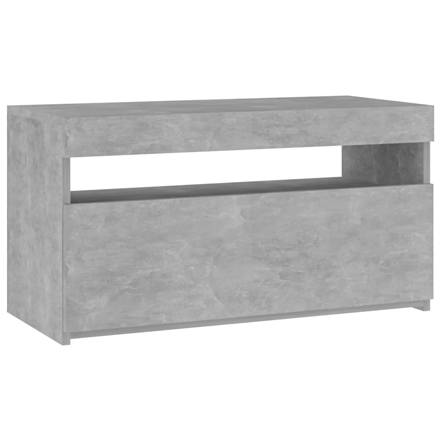 VidaXL TV-Schrank mit LED-Leuchten Betongrau 75x35x40 cm von VIDAXL
