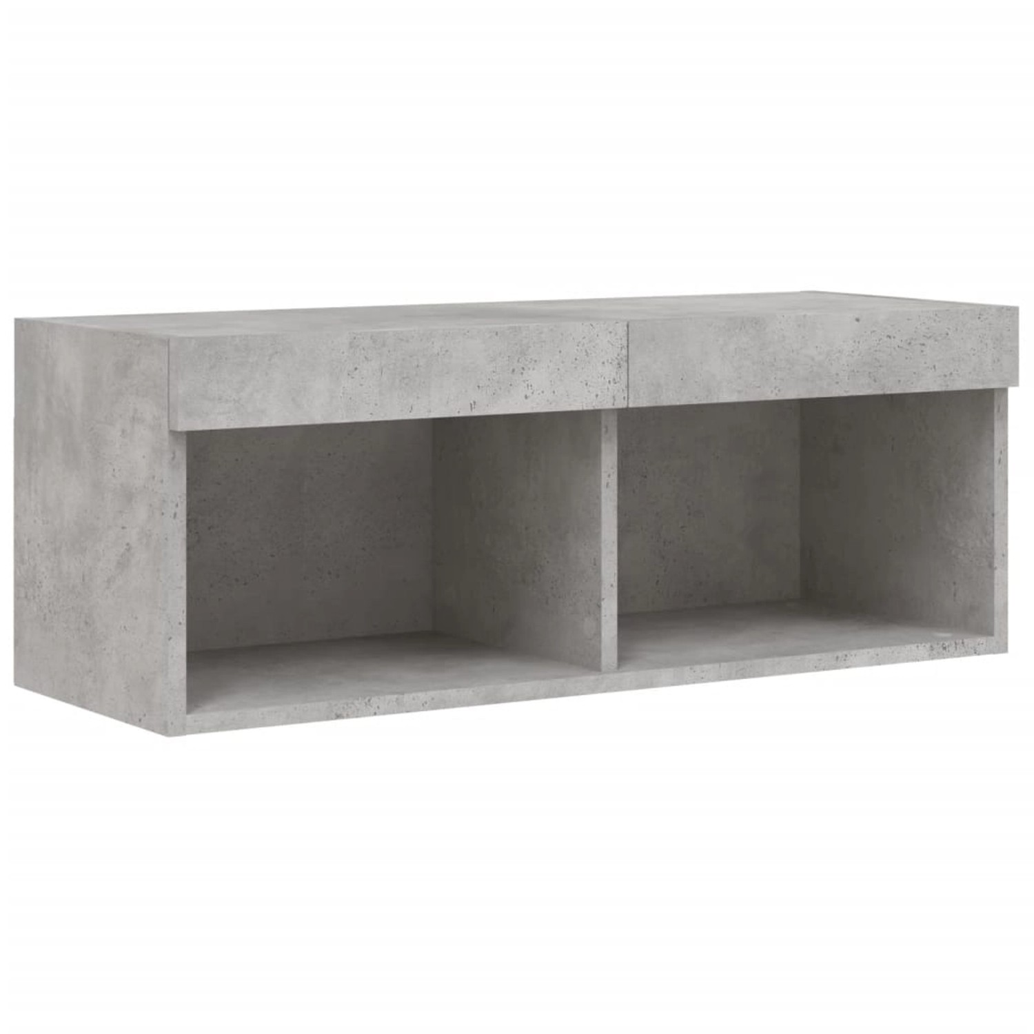 VidaXL TV-Schrank mit LED-Leuchten Betongrau 80x30x30 cm von VIDAXL