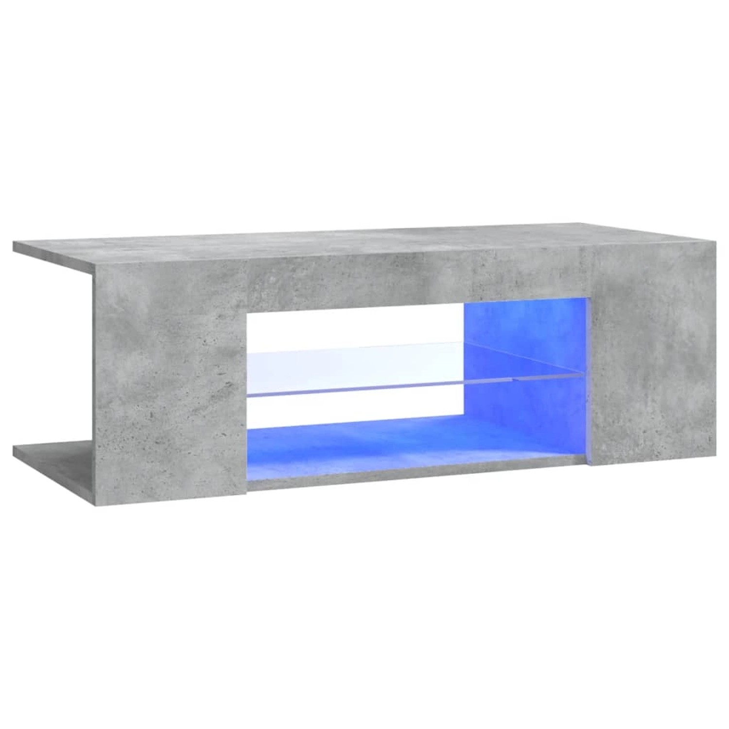 VidaXL TV-Schrank mit LED-Leuchten Betongrau 90x39x30 cm von VIDAXL