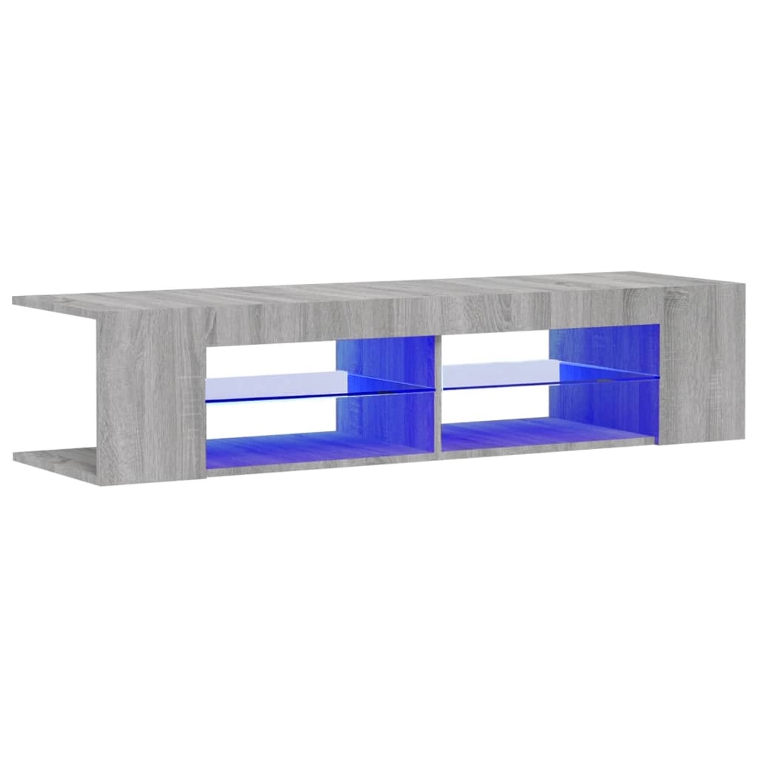 VidaXL TV-Schrank mit LED-Leuchten Grau Sonoma 135x39x30 cm von VIDAXL