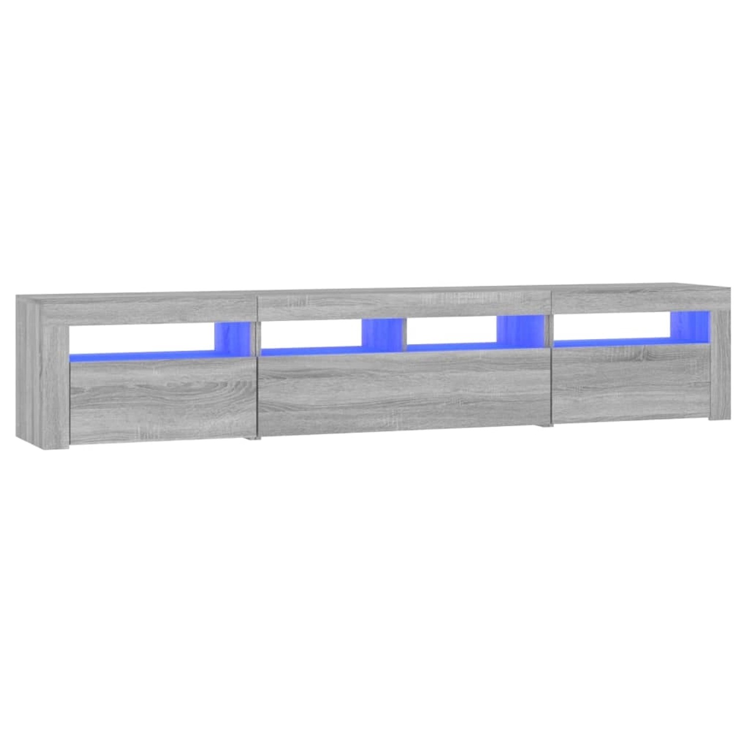 VidaXL TV-Schrank mit LED-Leuchten Grau Sonoma 210x35x40 cm von VIDAXL