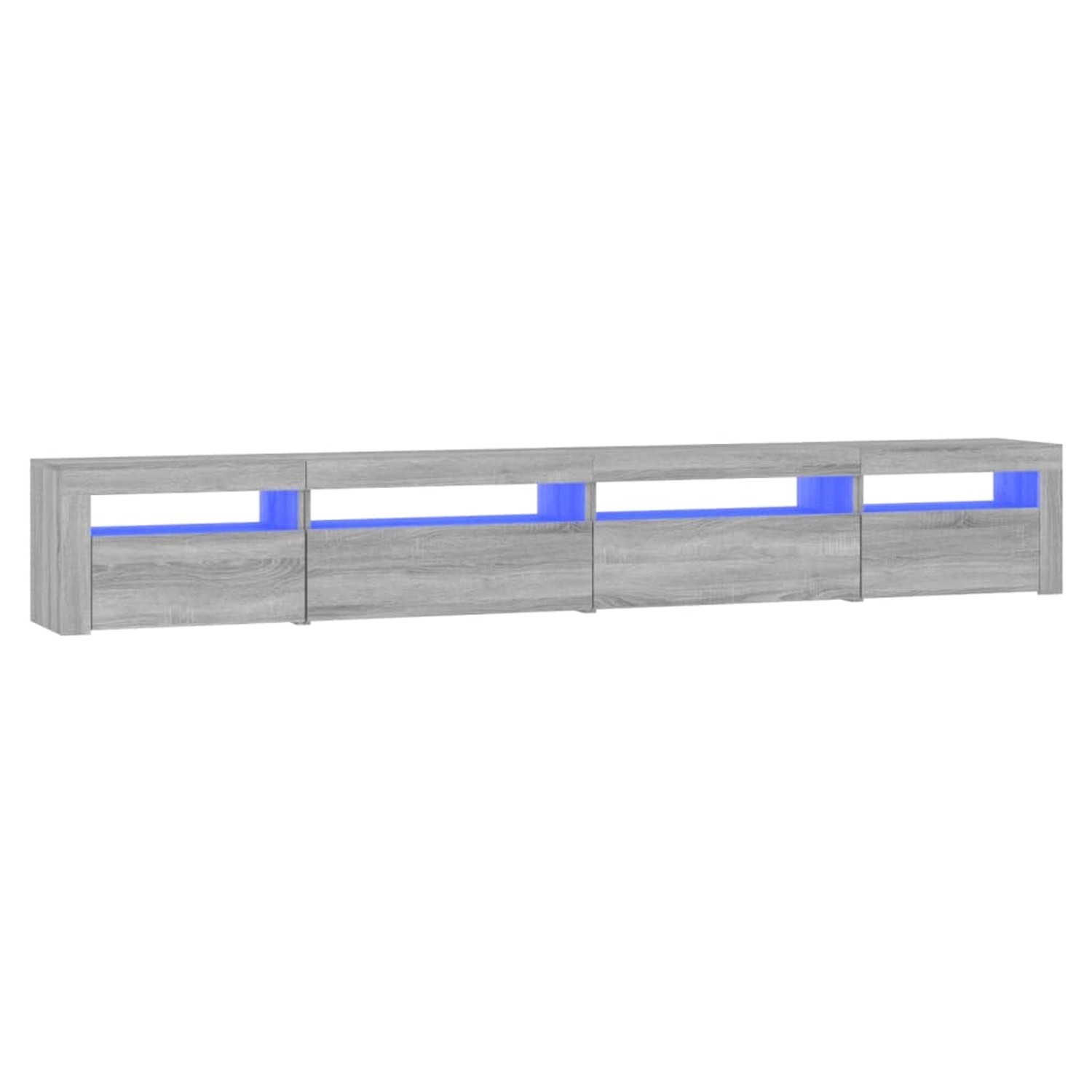 VidaXL TV-Schrank mit LED-Leuchten Grau Sonoma 270x35x40 cm von VIDAXL