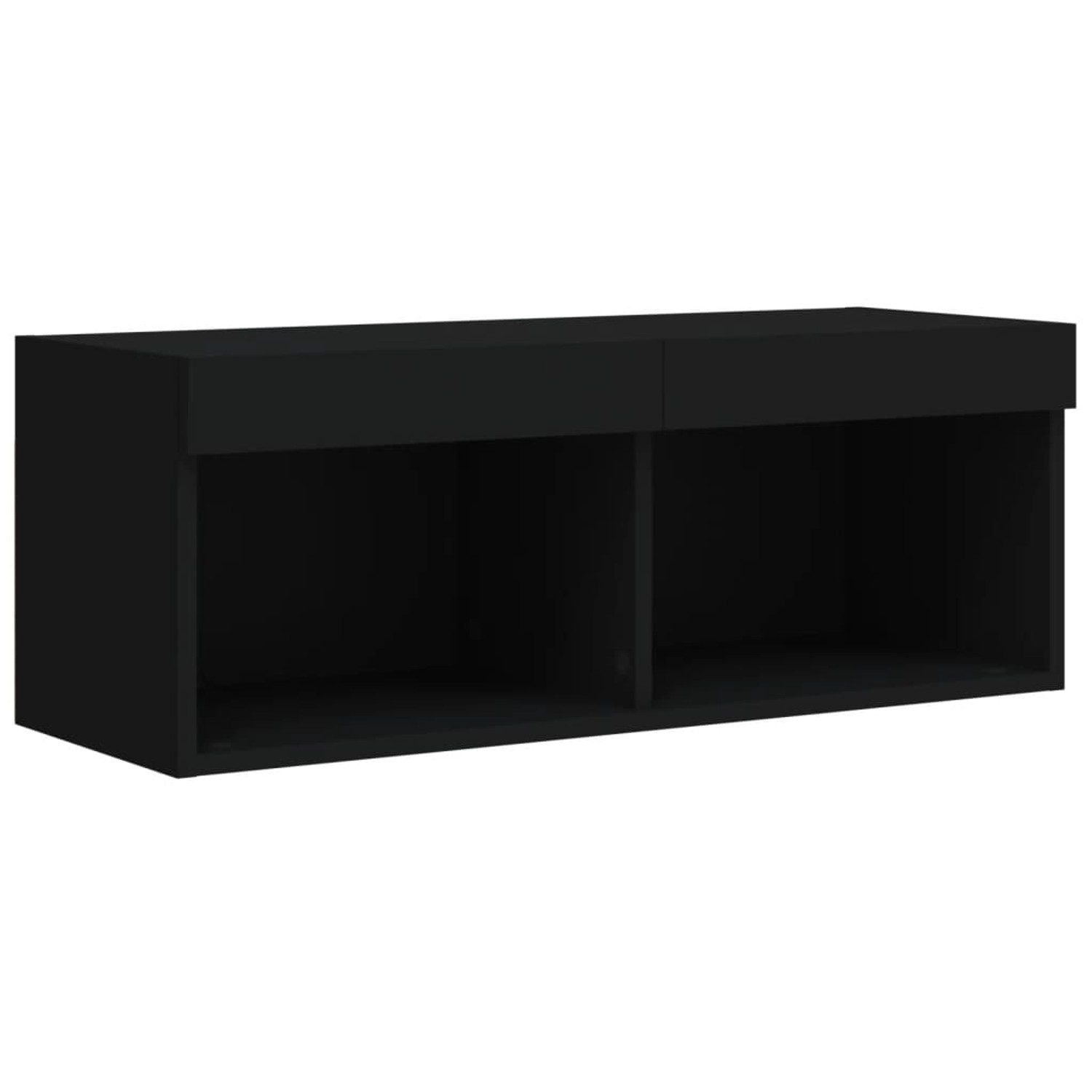 VidaXL TV-Schrank mit LED-Leuchten Schwarz 80x30x30 cm von VIDAXL