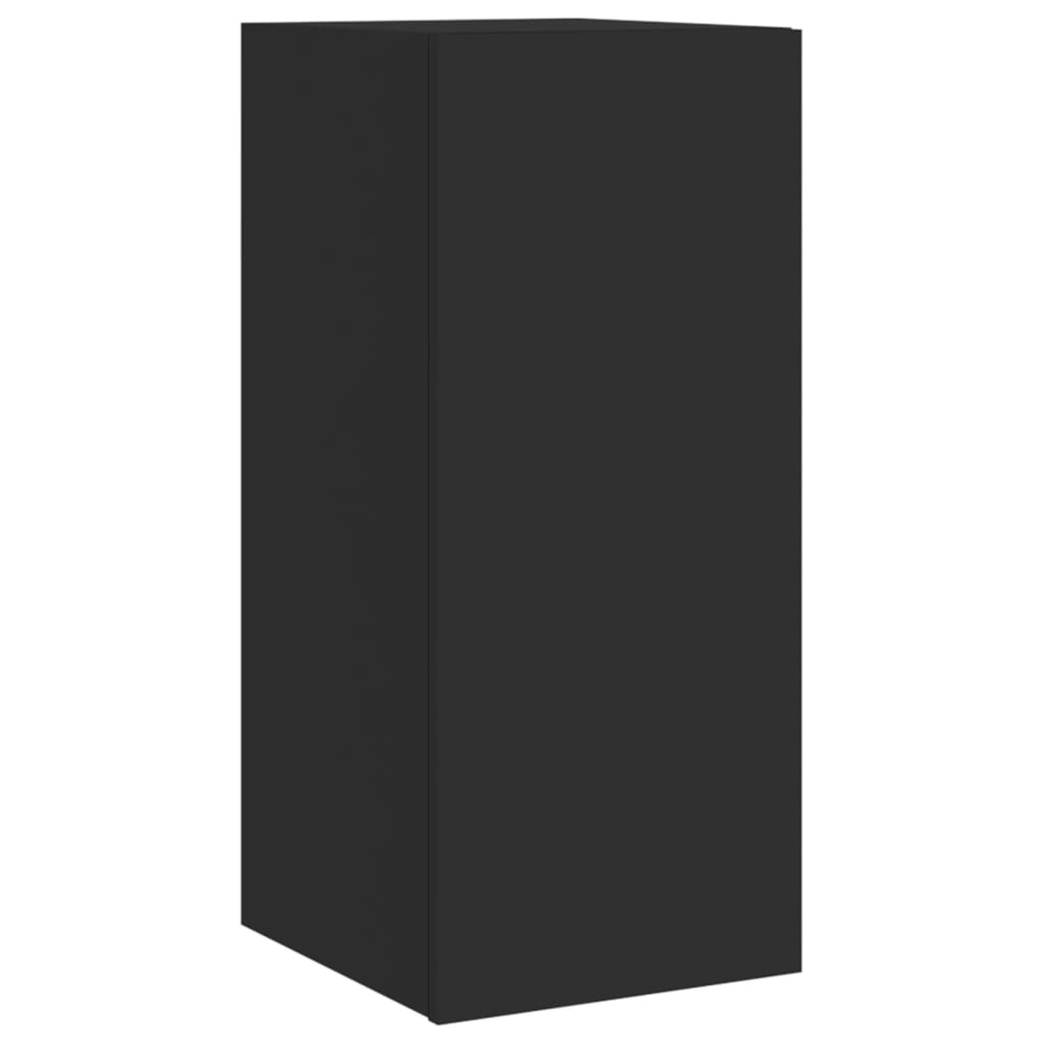 VidaXL TV-Wandschrank mit LED-Leuchten Schwarz 30,5x35x70 cm von VIDAXL