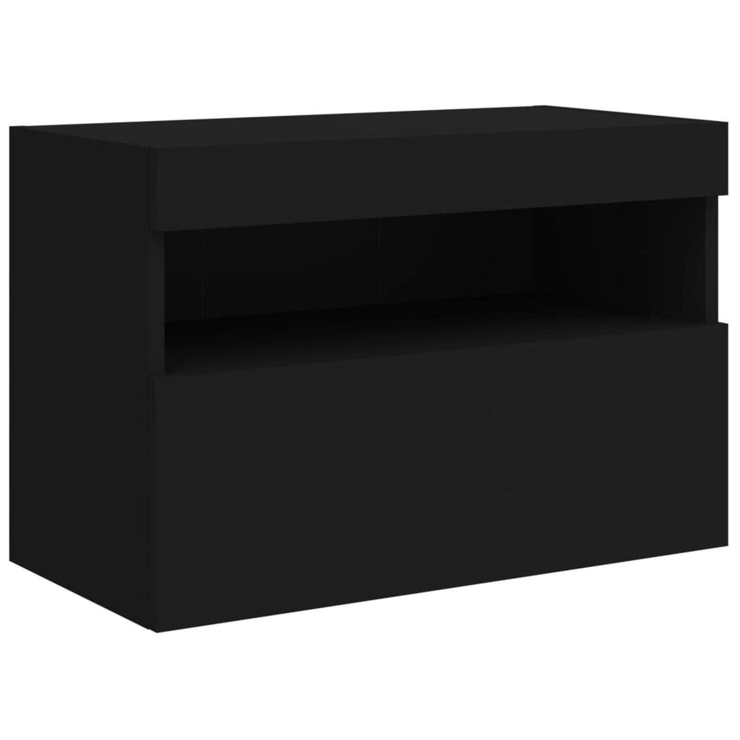 VidaXL TV-Wandschrank mit LED-Leuchten Schwarz 60x30x40 cm VidaXL TV-Wandschrank mit LED-Leuchten Schwarz 60x30x40 cm von VIDAXL