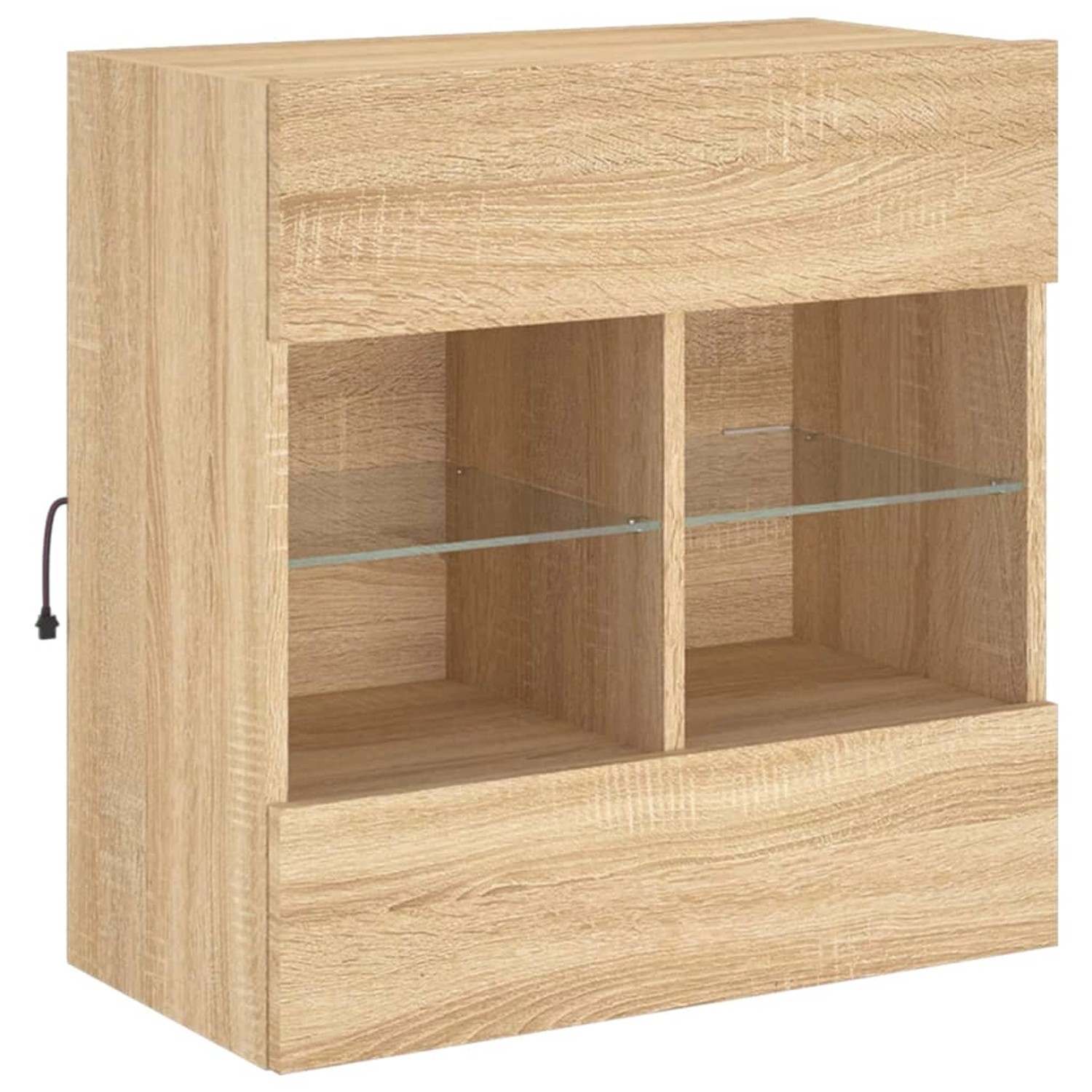 VidaXL TV-Wandschrank mit LED-Leuchten Sonoma-Eiche 58,5x30x60,5 cm von VIDAXL