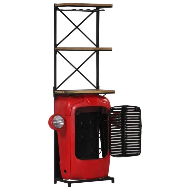 VidaXL Traktor-Weinschrank 49x31x172 cm Mango Massivholz von VIDAXL