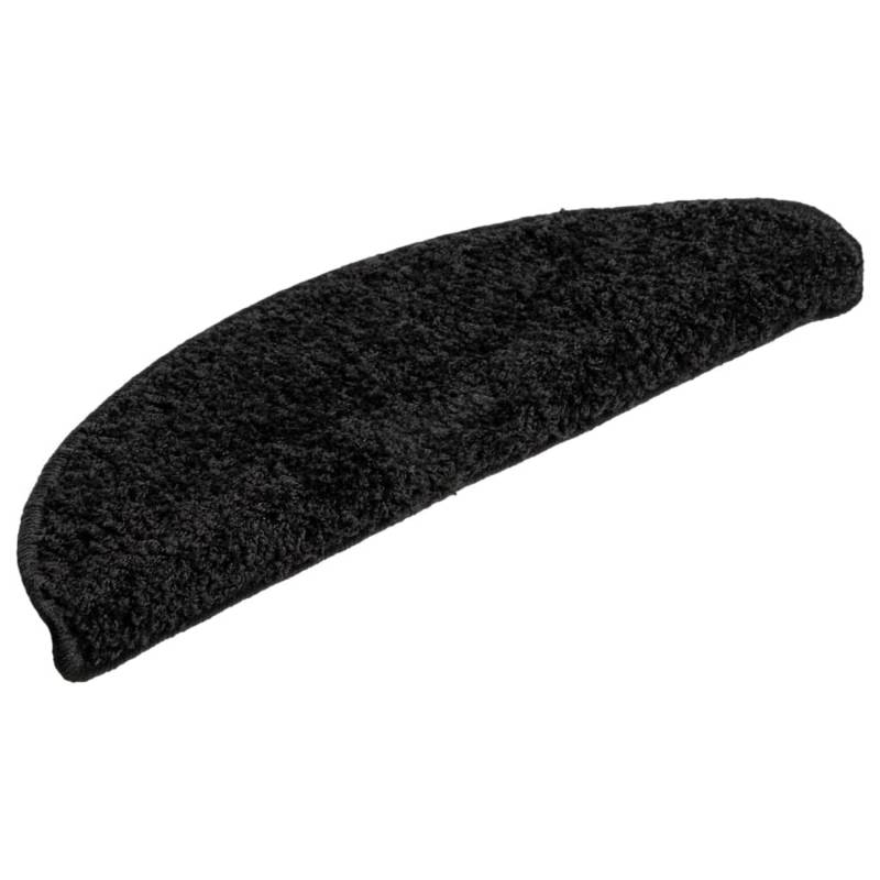 VidaXL Treppenmatten 15 Stk. Schwarz 56x17x3 cm von VIDAXL