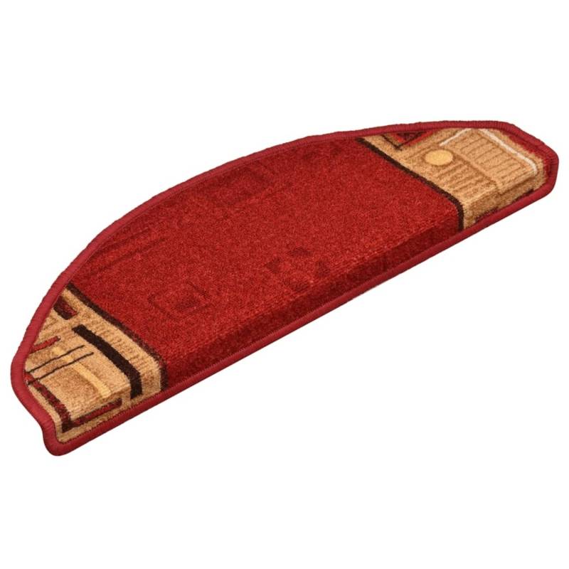 VidaXL Treppenmatten Selbstklebend 15 Stk. Rot 65x21x4 cm von VIDAXL