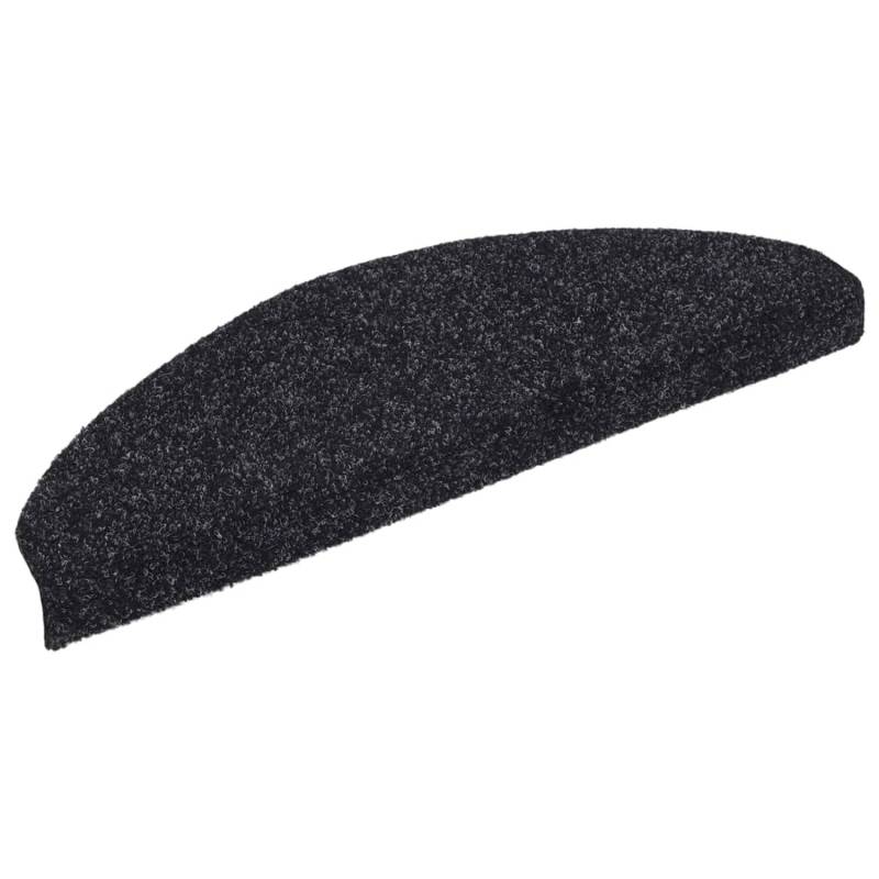 vidaXL Treppenmatten Selbstklebend 5 Stk. Schwarz 65x21x4cm Nadelvlies von VIDAXL