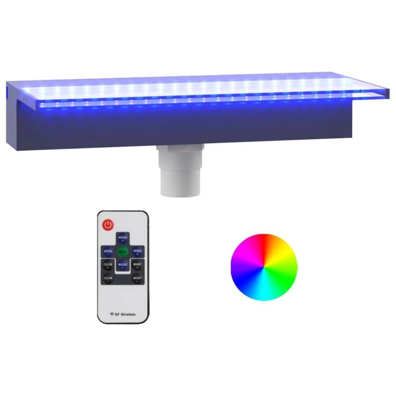 VidaXL Wasserfall-Element mit RGB LEDs Acryl 45 cm von VIDAXL