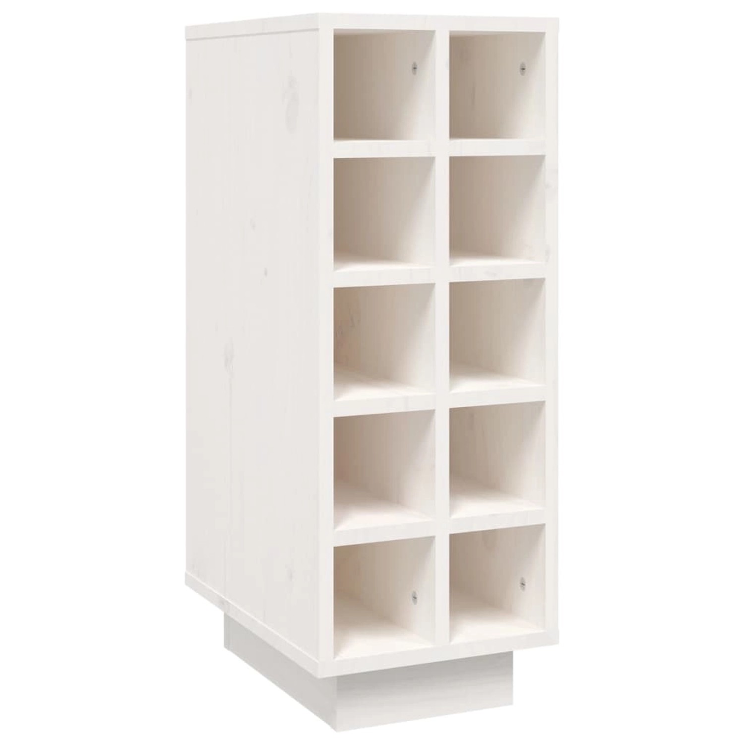 VidaXL Weinregal Weiß 23x34x61 cm Massivholz Kiefer VidaXL Weinregal Weiß 23x34x61 cm Massivholz Kiefer von VIDAXL
