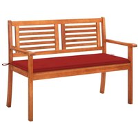 2-Sitzer-Gartenbank mit Auflage 120 cm Massivholz Eukalyptus Vidaxl von VIDAXL