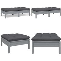 2-Sitzer-Gartensofa mit Kissen Grau Massivholz Kiefer - Gartenmöbel - Terrasse Möbel - Outdoor Lounge Set - Holz Gartenmöbel - Kieferngartenmöbel 2-Sitzer-Gartensofa mit Kissen Grau Massivholz Kiefer - Gartenmöbel - Terrasse Möbel - Outdoor Lounge Set - Holz Gartenmöbel - Kieferngartenmöbel von VIDAXL