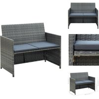 Vidaxl - 2-Sitzer-Gartensofa mit Polstern Grau Poly Rattan - Gartensofa - Outdoor Möbel - Balkonmöbel - Rattan Gartenmöbel - Polyrattan Sofa Vidaxl - 2-Sitzer-Gartensofa mit Polstern Grau Poly Rattan - Gartensofa - Outdoor Möbel - Balkonmöbel - Rattan Gartenmöbel - Polyrattan Sofa von VIDAXL