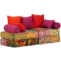 Vidaxl - 2-Sitzer Modularer Pouf Patchwork Stoff von VIDAXL