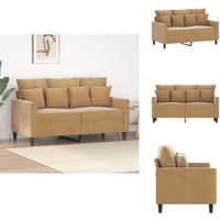 Vidaxl - 2-Sitzer-Sofa Braun 120 cm Samt - Samtsofa - Wohnlandschaft - 2er Sofa - Braunes Sofa - Couch Braun Vidaxl - 2-Sitzer-Sofa Braun 120 cm Samt - Samtsofa - Wohnlandschaft - 2er Sofa - Braunes Sofa - Couch Braun von VIDAXL