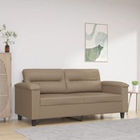 Vidaxl - 2-Sitzer-Sofa Cappuccino-Braun 140 cm Kunstleder von VIDAXL