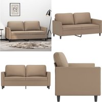 Vidaxl - 2-Sitzer-Sofa Cappuccino-Braun 140 cm Kunstleder - Couch - 2-Sitzer Sofa - Ledercouch - Wohnzimmersofa - Design Sofa - Home & Living Vidaxl - 2-Sitzer-Sofa Cappuccino-Braun 140 cm Kunstleder - Couch - 2-Sitzer Sofa - Ledercouch - Wohnzimmersofa - Design Sofa - Home & Living von VIDAXL