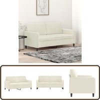 Vidaxl - 2-Sitzer-Sofa Creme 140 cm Samt - Samtsofa - Wohnlandschaft - 2er Sofa - Creme Sofa - Modernes Sofa von VIDAXL