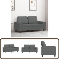 Vidaxl - 2-Sitzer-Sofa Dunkelgrau 120 cm Stoff - Couch - 2-Sitzer Sofa - Wohnzimmersofa - Grau Sofa - Modernes Sofa Vidaxl - 2-Sitzer-Sofa Dunkelgrau 120 cm Stoff - Couch - 2-Sitzer Sofa - Wohnzimmersofa - Grau Sofa - Modernes Sofa von VIDAXL