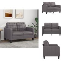 Vidaxl - 2-Sitzer-Sofa Grau 120 cm Kunstleder - 2-Sitzer Sofa - Grau - Wohnzimmersofa - Ledercouch - Modernes Sofa von VIDAXL
