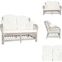 Vidaxl - 2-Sitzer-Sofa Grau Rattan - Ratansofa - Gartenmöbel - Sitzgruppe - Outdoor Möbel - Balkonmöbel von VIDAXL