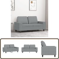 Vidaxl - 2-Sitzer-Sofa Hellgrau 120 cm Stoff - Couch - 2-Sitzer Sofa - Wohncouch - Grau Sofa - Modernes Sofa von VIDAXL