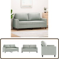 2-Sitzer-Sofa Hellgrau 140 cm Samt - Samtsofa - Wohnlandschaft - 2er Sofa - Grau Sofa - Modernes Sofa 2-Sitzer-Sofa Hellgrau 140 cm Samt - Samtsofa - Wohnlandschaft - 2er Sofa - Grau Sofa - Modernes Sofa von VIDAXL